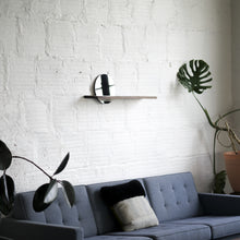 Load image into Gallery viewer, Floating Mirror Hardwood Shelf - Small