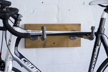 Load image into Gallery viewer, Burlap Iron Pipe Bicycle Wall Display