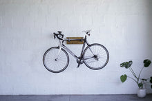 Load image into Gallery viewer, Burlap Iron Pipe Bicycle Wall Display