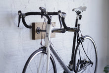 Load image into Gallery viewer, Burlap Iron Pipe Bicycle Wall Display